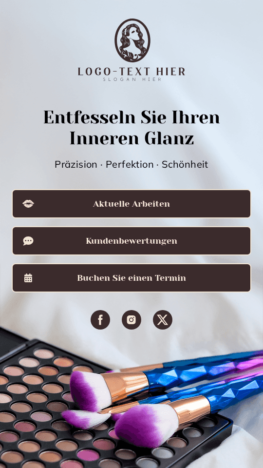 Professioneller Make-up-Service Website