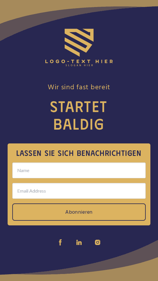 Generischer Unternehmensstart Link in Bio