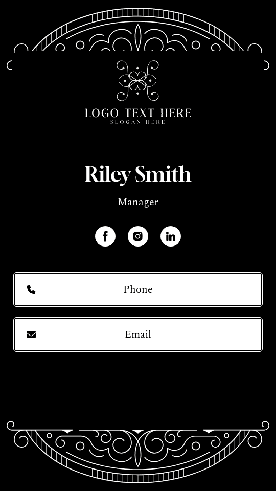 Generic Store Manager Digital Business Card Preview