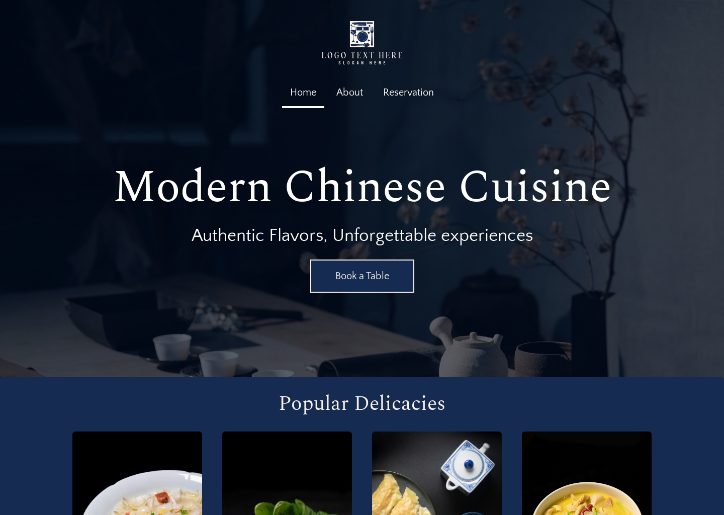 Modern Chinese Cuisine Website Builder Image Preview