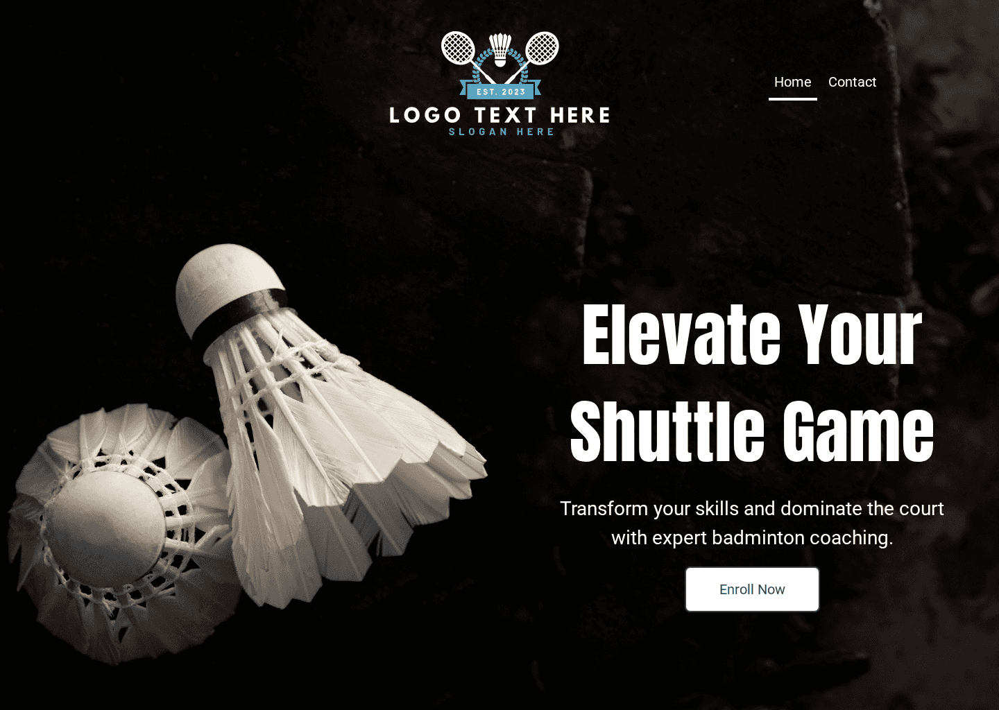 Badminton Coaching Program Website Preview