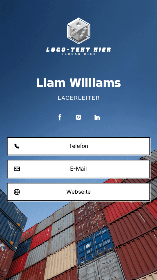 Frachttransportlieferung Digital Business Card