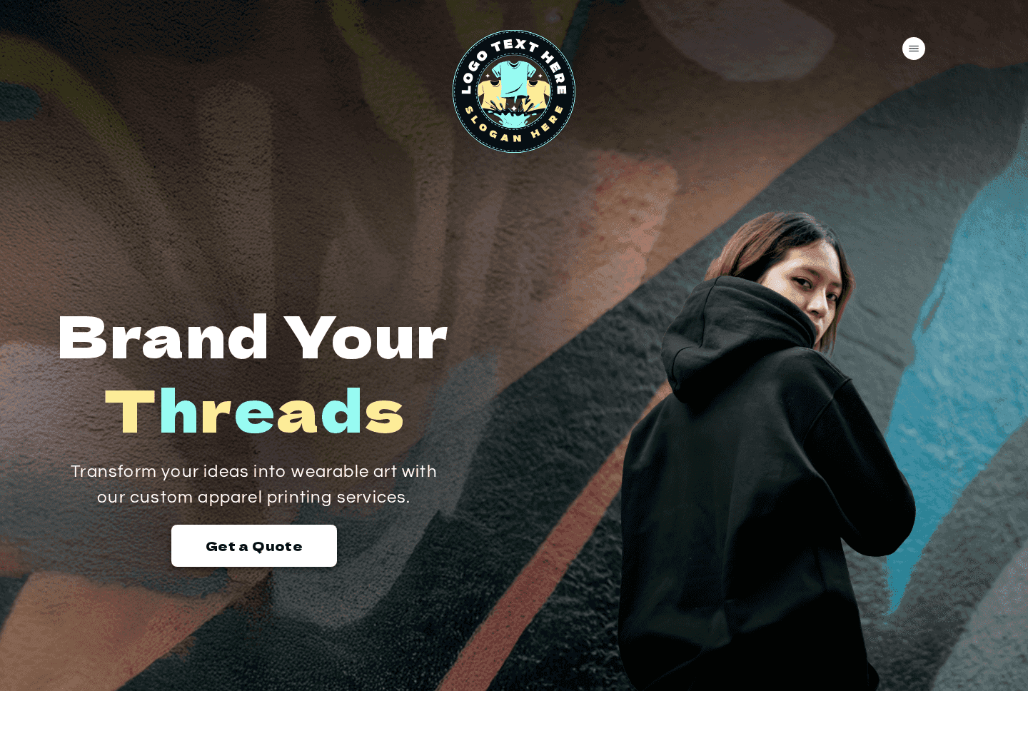 Apparel Printing Service Website Preview