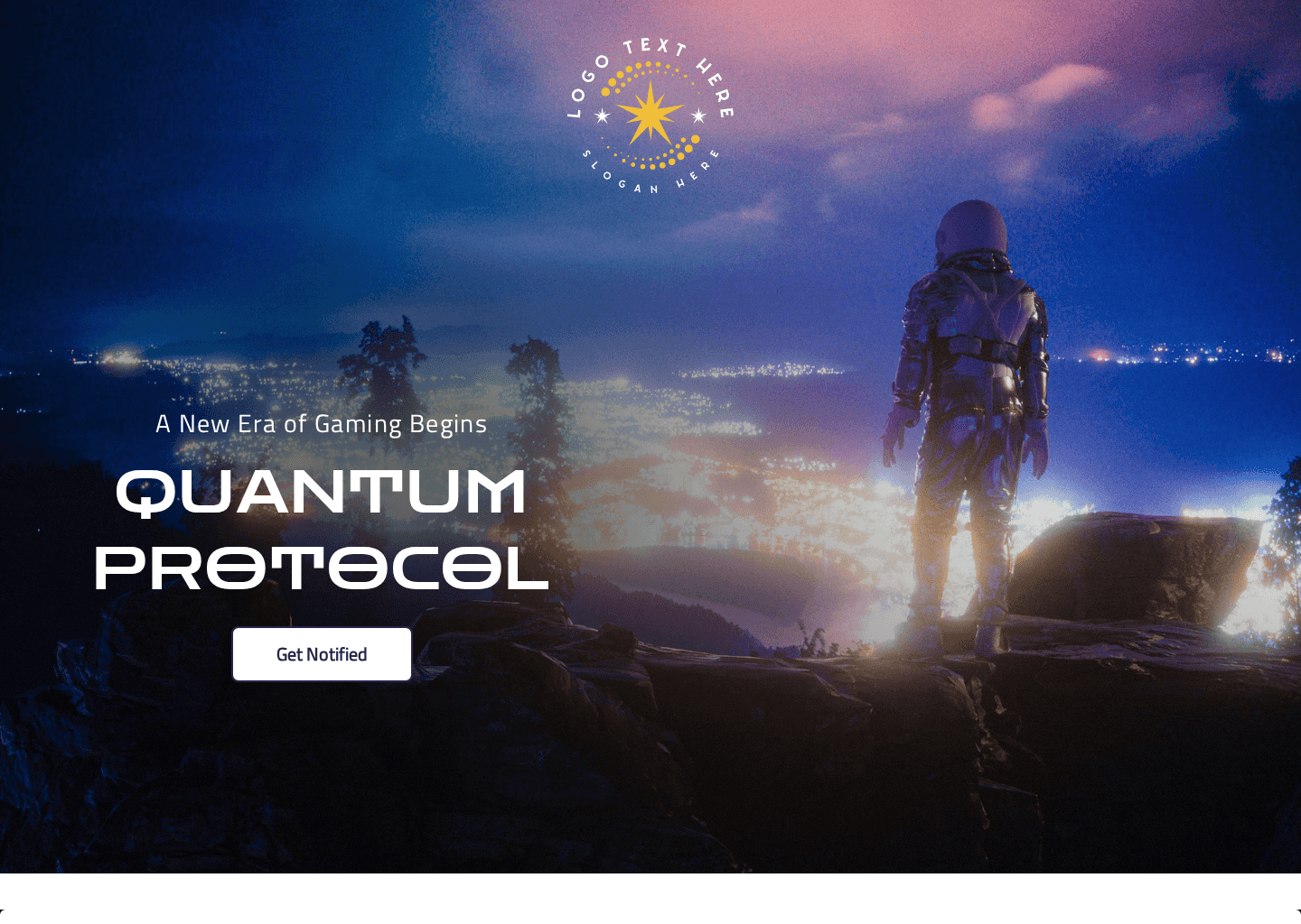 Futuristic Game Launch Website Preview