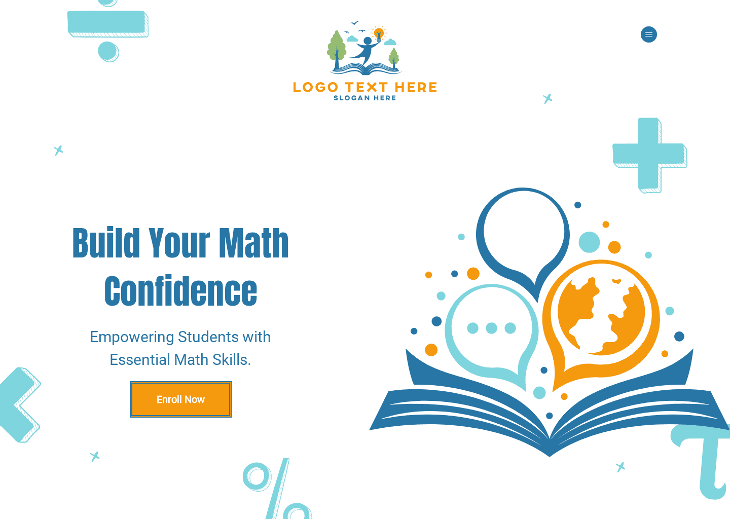 Basic Math Tutoring Website Preview