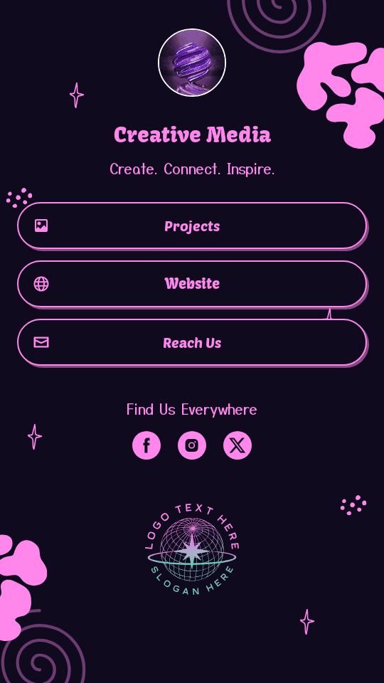 Quirky Creative Media Link in Bio Preview