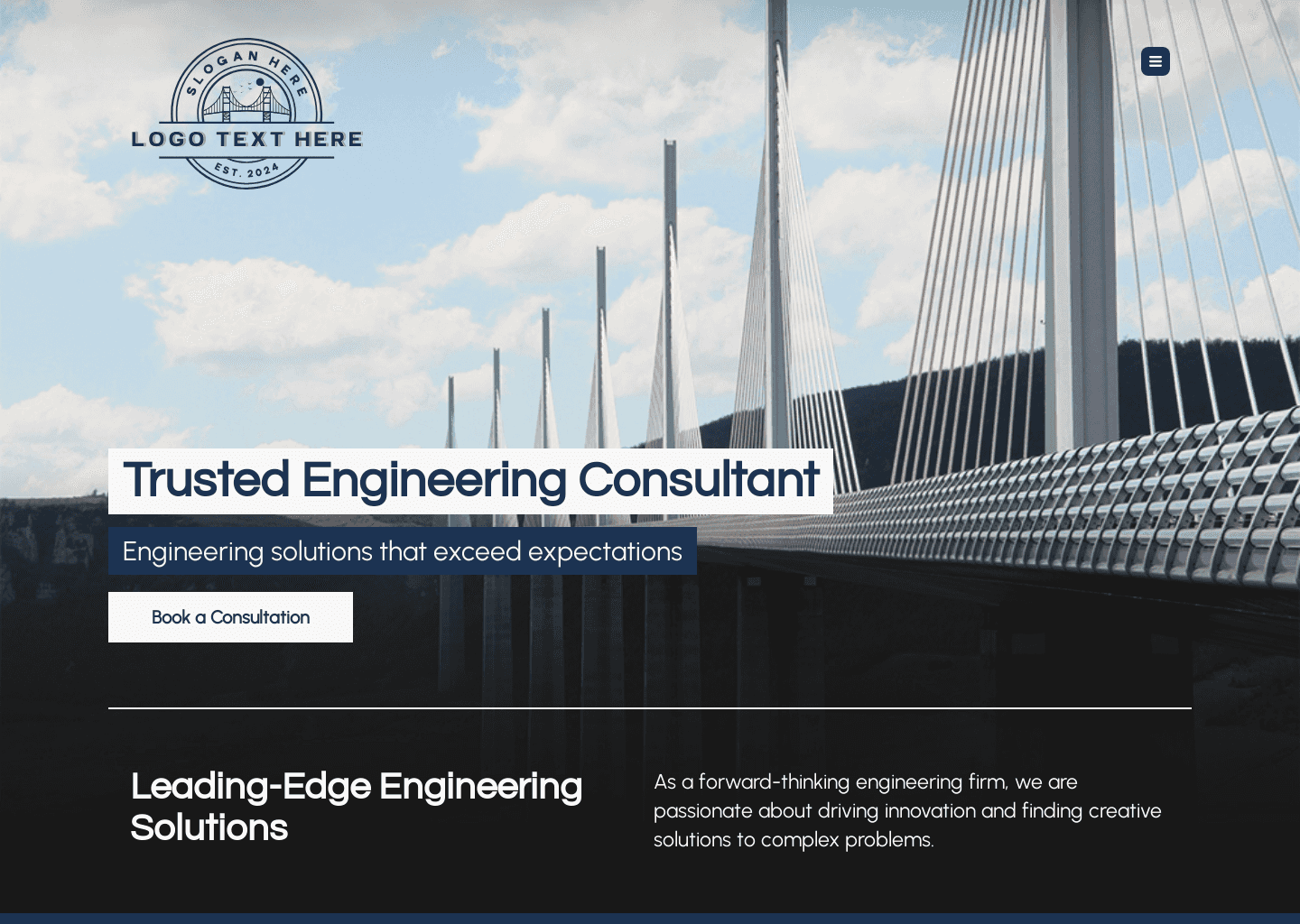 Professional Engineering Consultant Website Preview