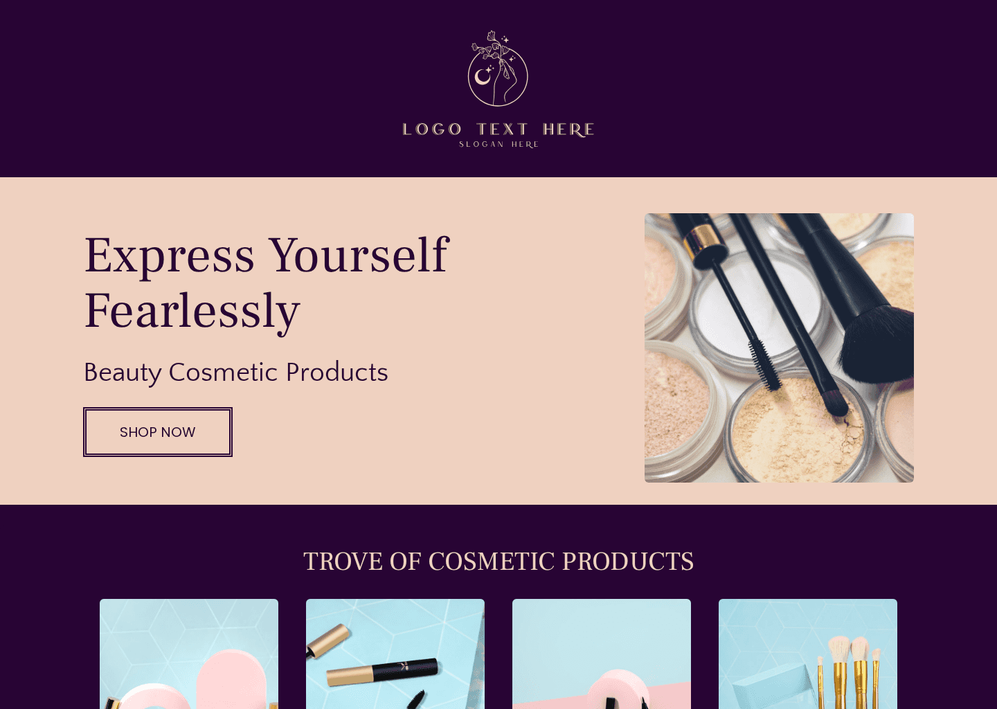 Beauty Cosmetic Boutique Website Preview