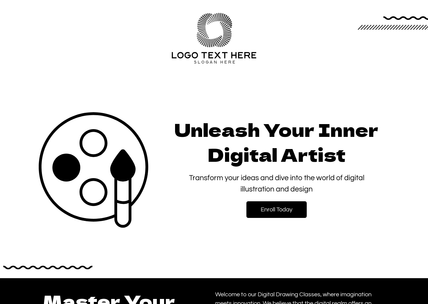 Digital Illustration Class Website Preview