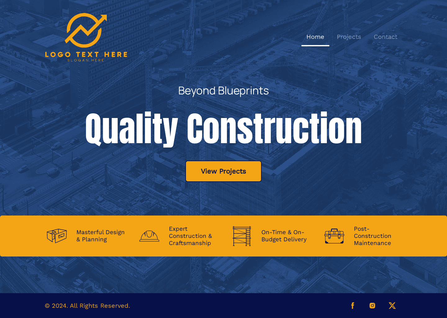 Construction Blueprint Solutions site Builder Create a site