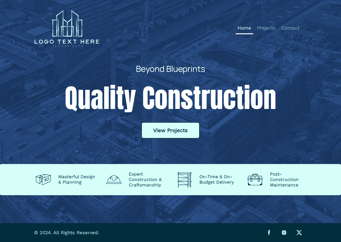 Construction Blueprint Solutions Website Preview
