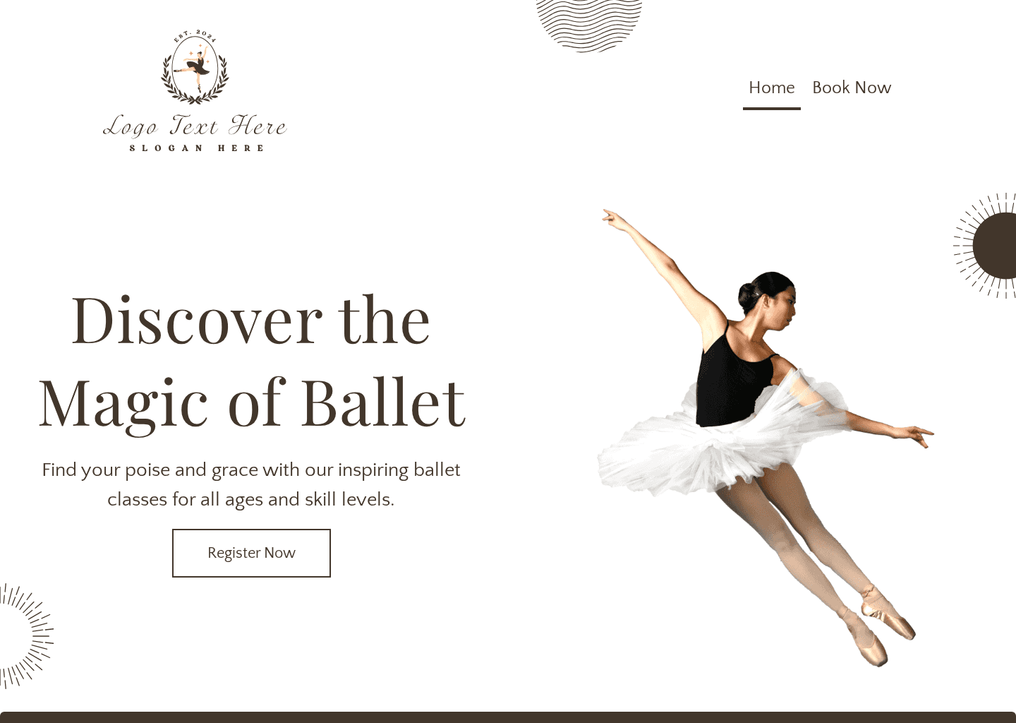 Ballet Dance Class Website Preview