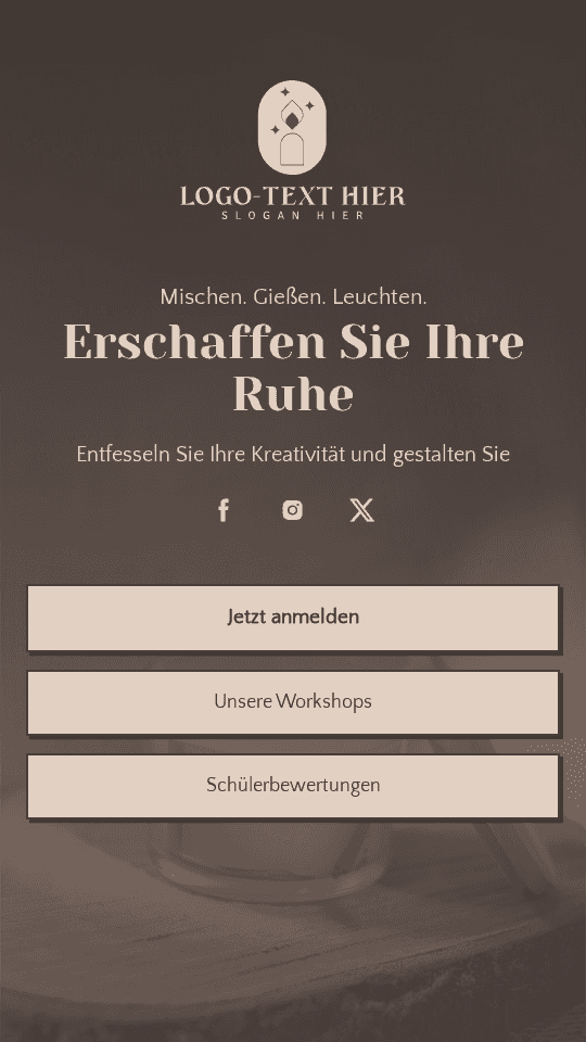 Aroma Kerzen Workshop Website