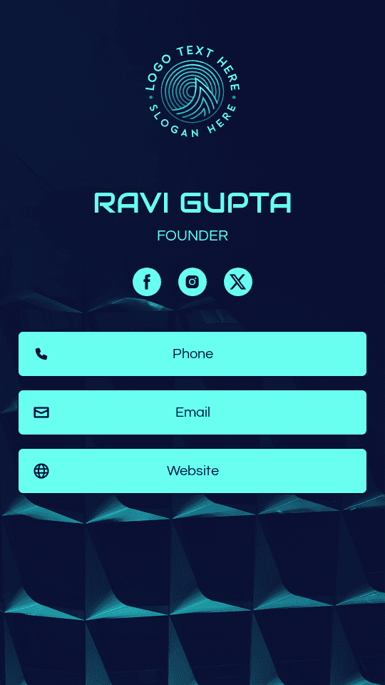 Venture Establishment Founder Digital Business Card Preview