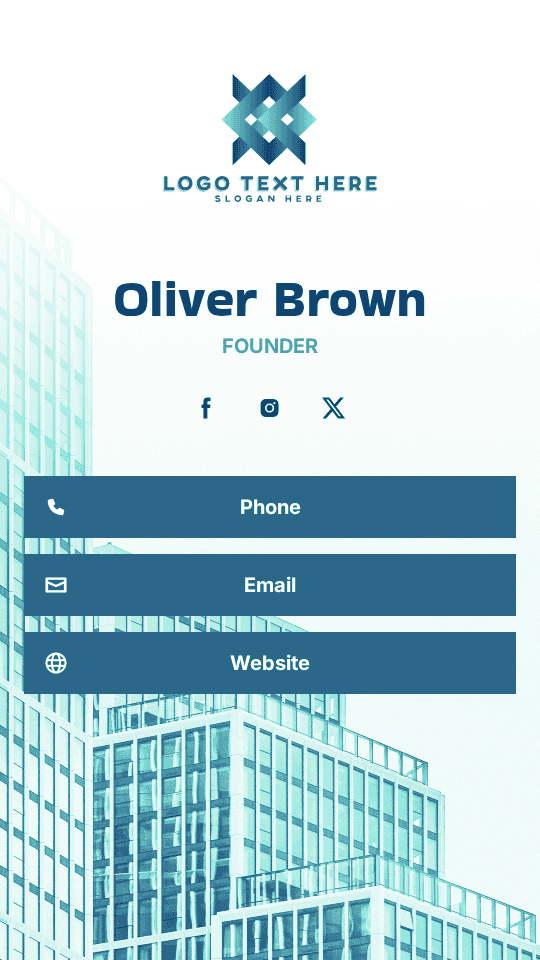 Professional Venture Founder Digital Business Card