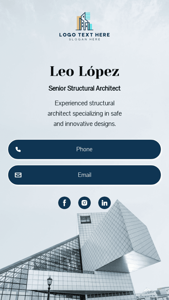Senior Structural Architect Digital Business Card