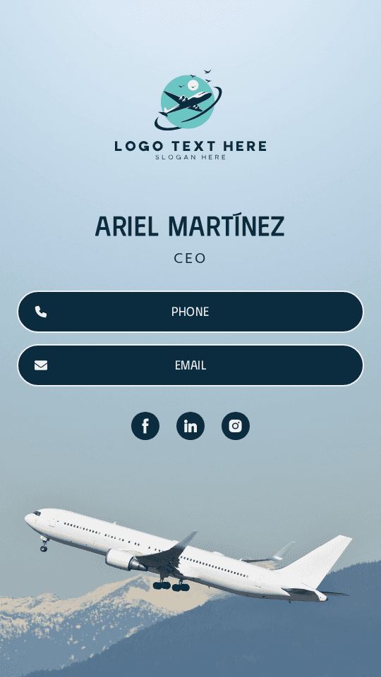 Aviation Detailing CEO Digital Business Card Preview