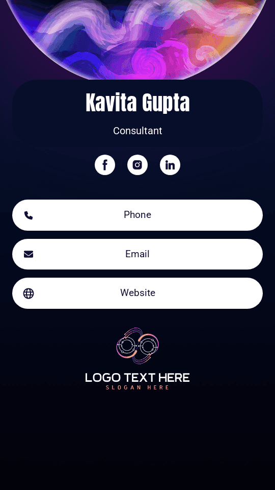 Business Tech Consultant Digital Business Card