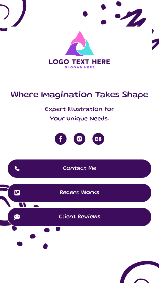 Freelance Illustrator Portfolio Link in Bio Preview