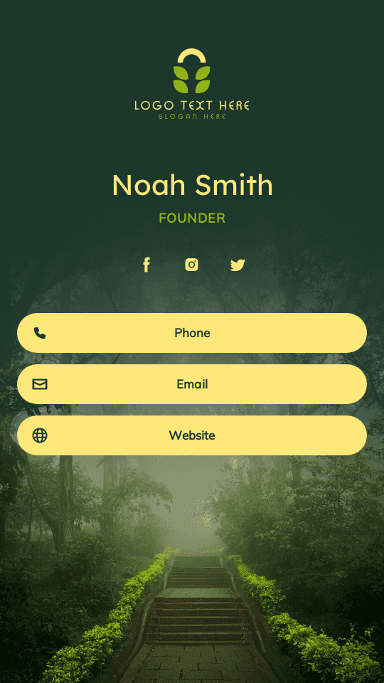 Generic Nature Founder Digital Business Card