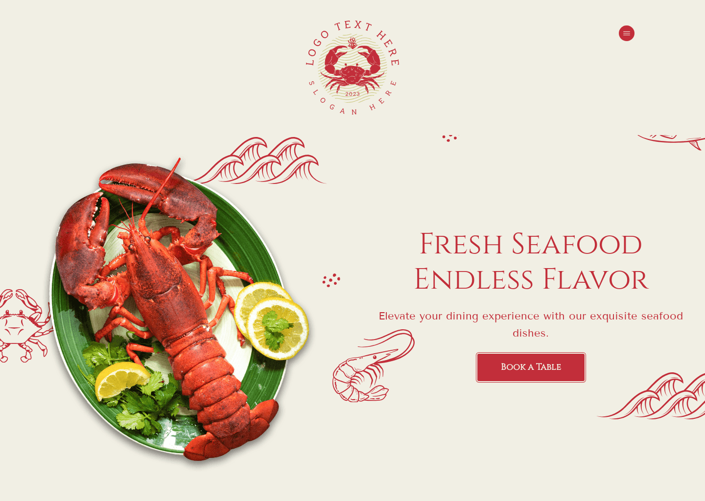 Gourmet Seafood Restaurant Website Design