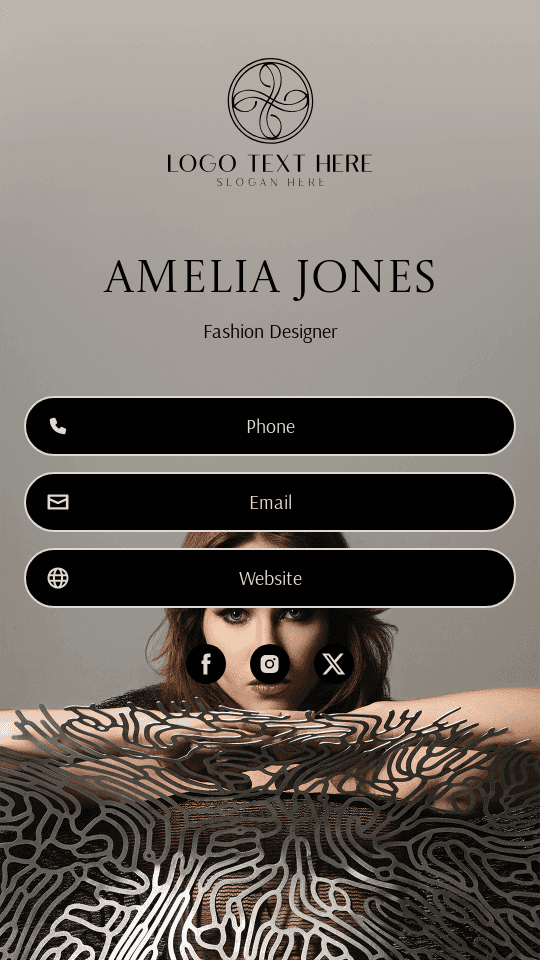 Couture Fashion Designer Digital Business Card Preview