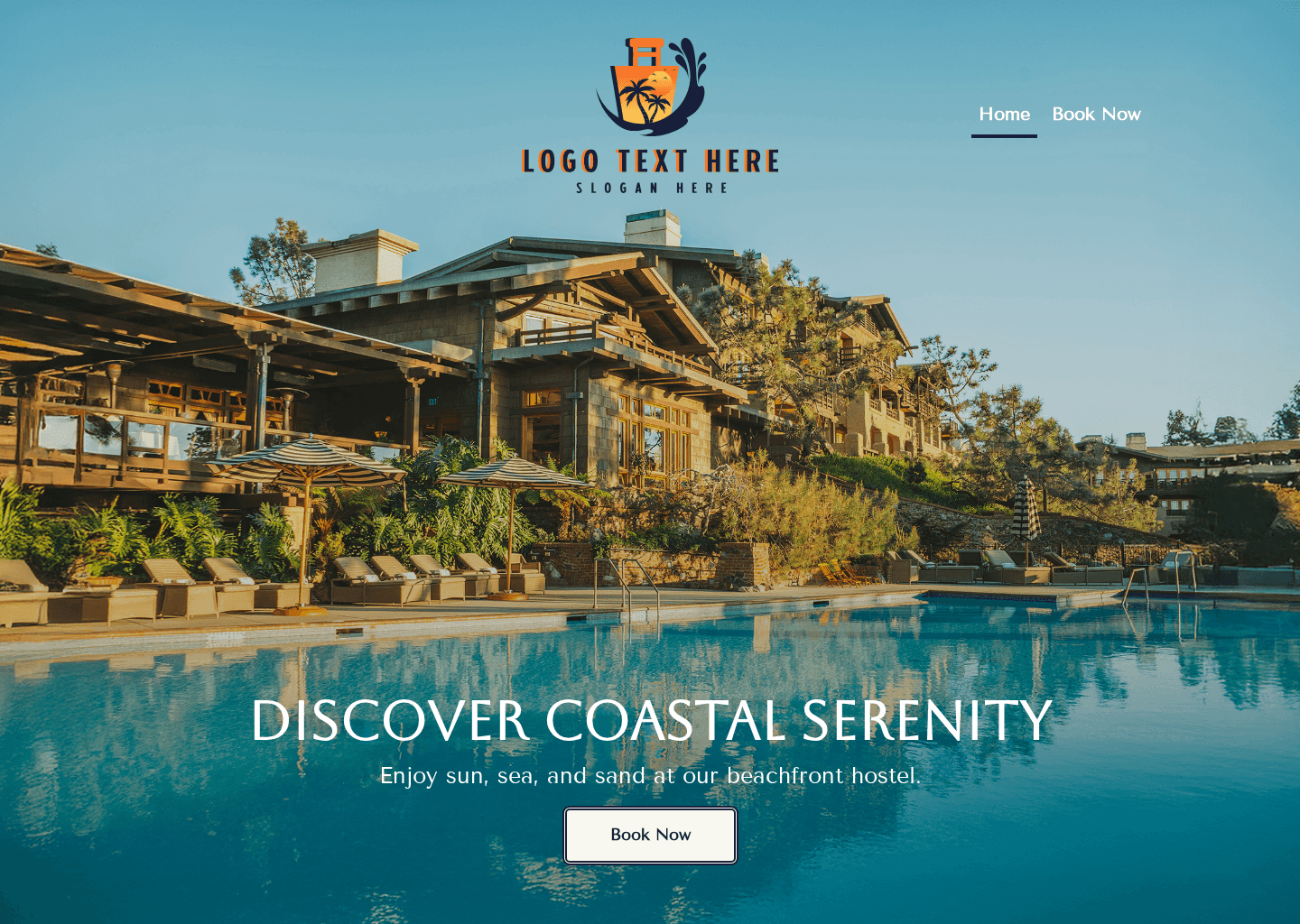 Beach Resort Hostel Website Preview
