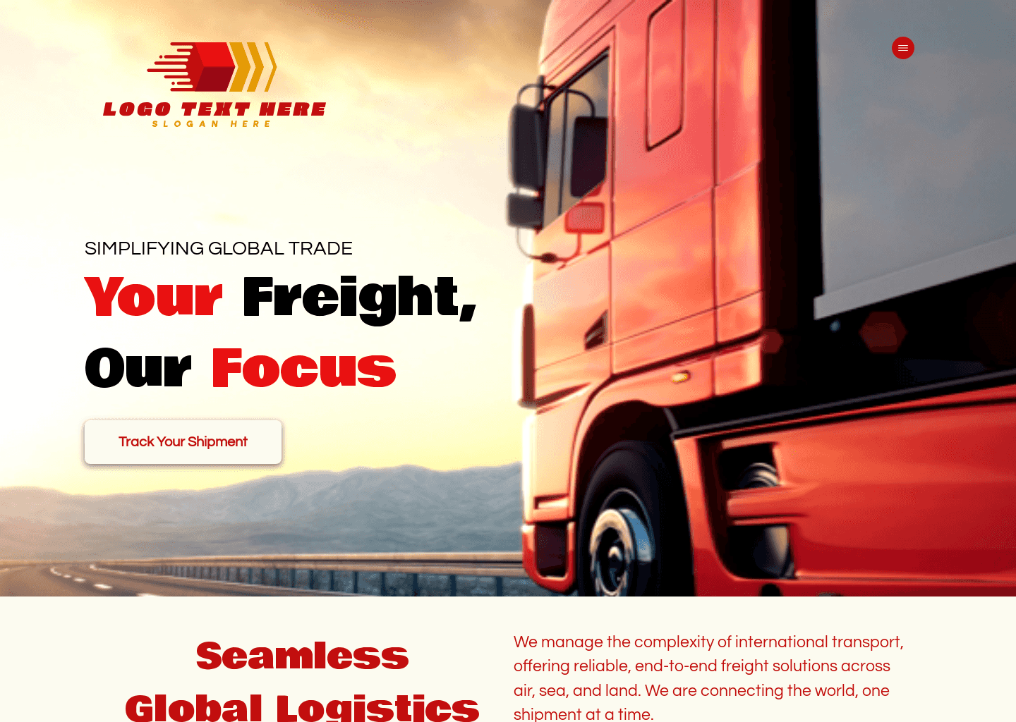 Worldwide Logistics Transport Website