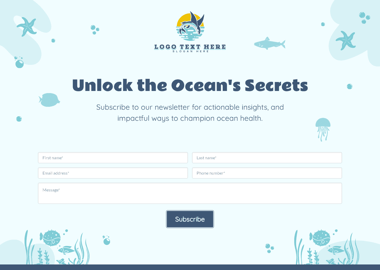 Ocean Day Newsletter Website