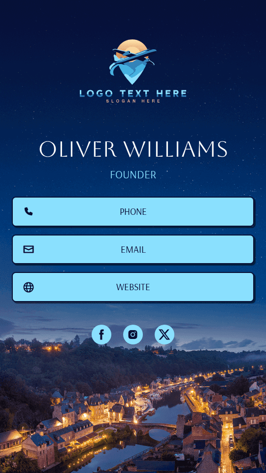 European Blog Founder Digital Business Card Preview