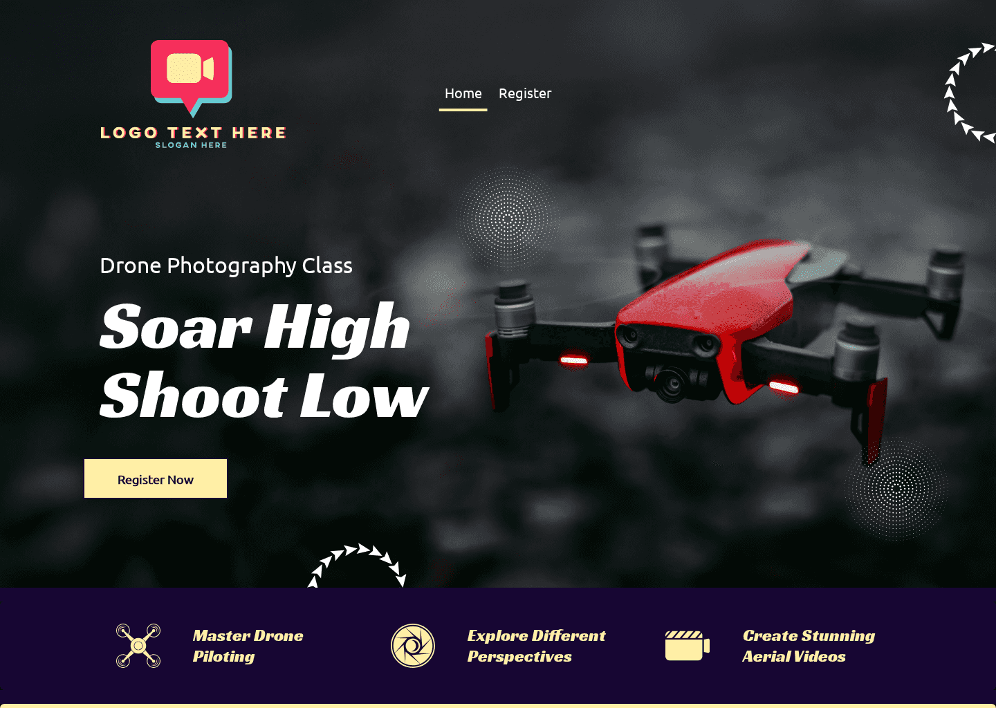 Drone Photography Class Website Preview