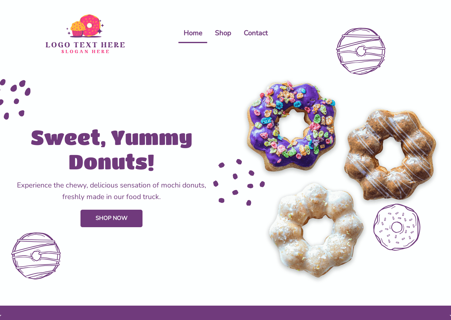 Donuts Food Truck Website Preview