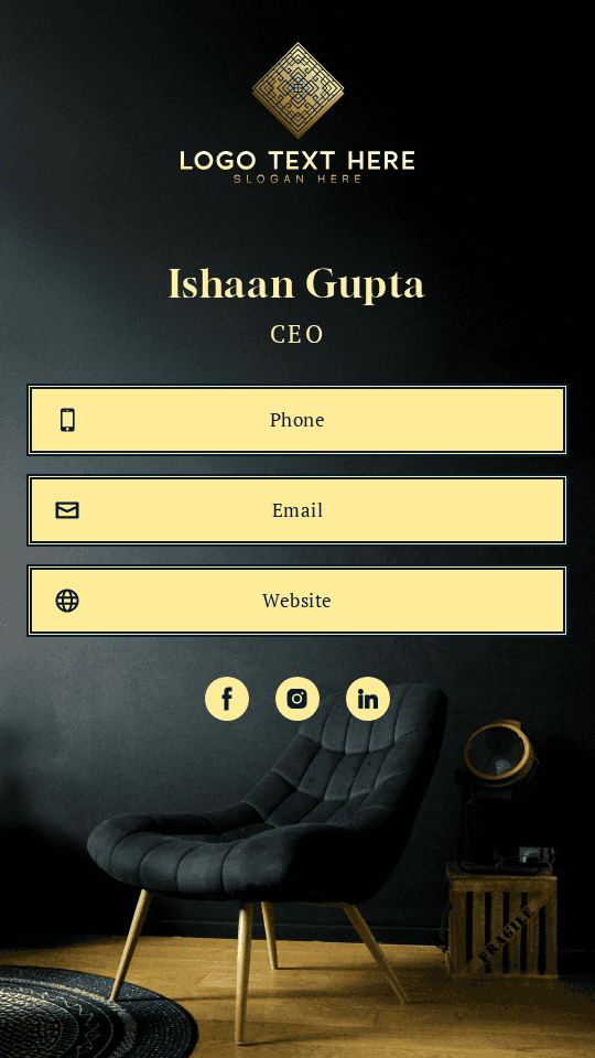 Furniture Studio CEO Digital Business Card Preview