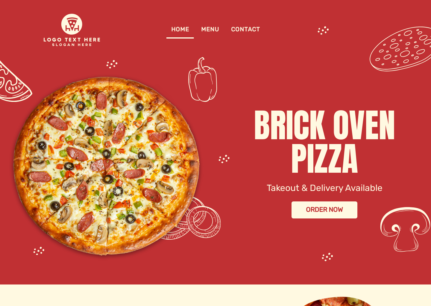 Pizza Parlor Website Builder Image Preview