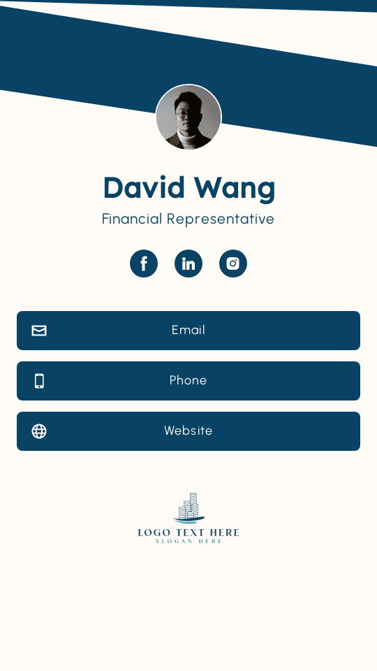 Financial Representative Digital Business Card