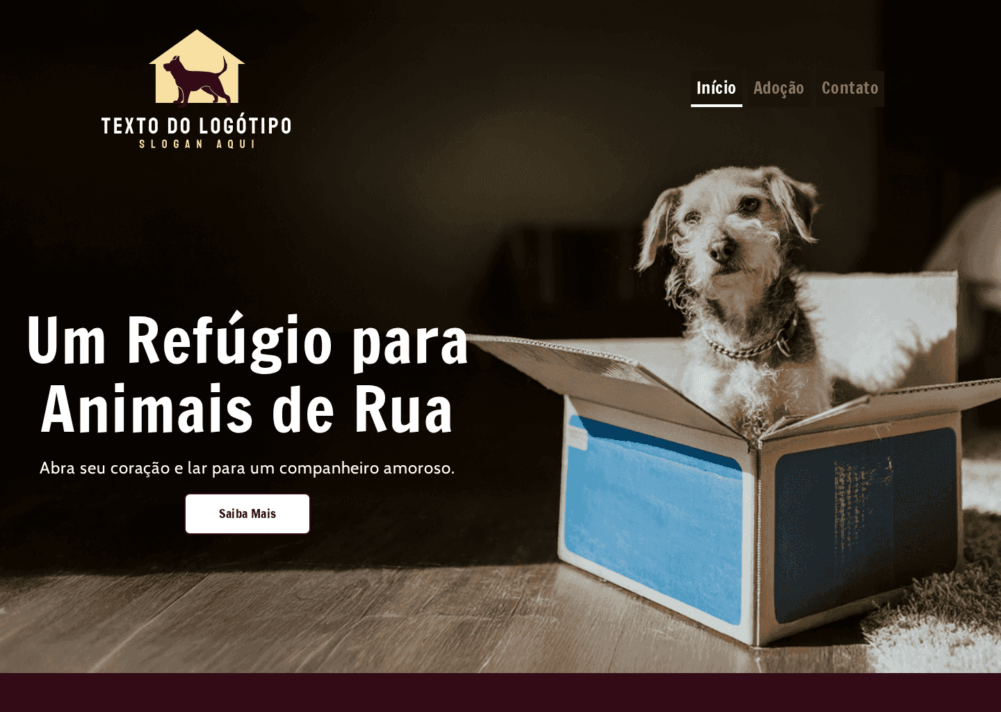 Centro de Adoção de Animais Website