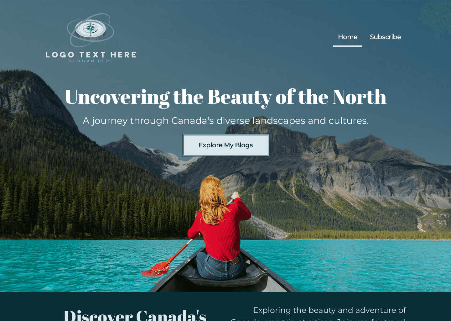 Canada Travel Blog Website Preview