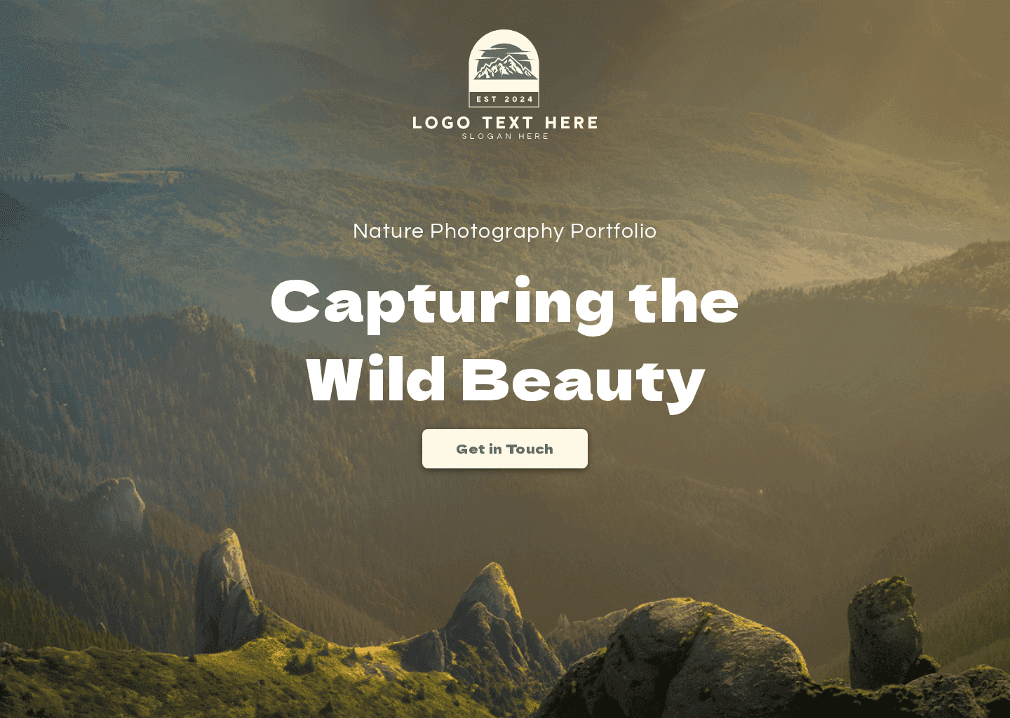 Nature Photographer Portfolio Website Preview