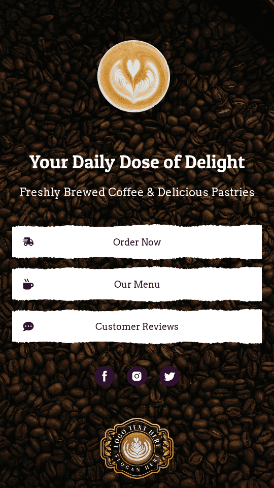 Food Cafe Bio link template