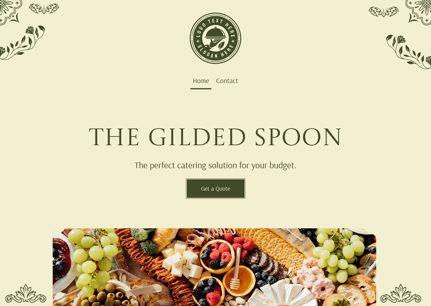 Culinary Food Catering Website Preview