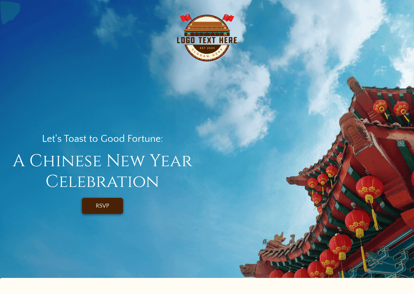 Chinese New Year Invitation Website Preview