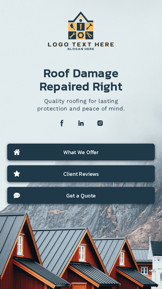 Roofing Construction Service Link in Bio Preview