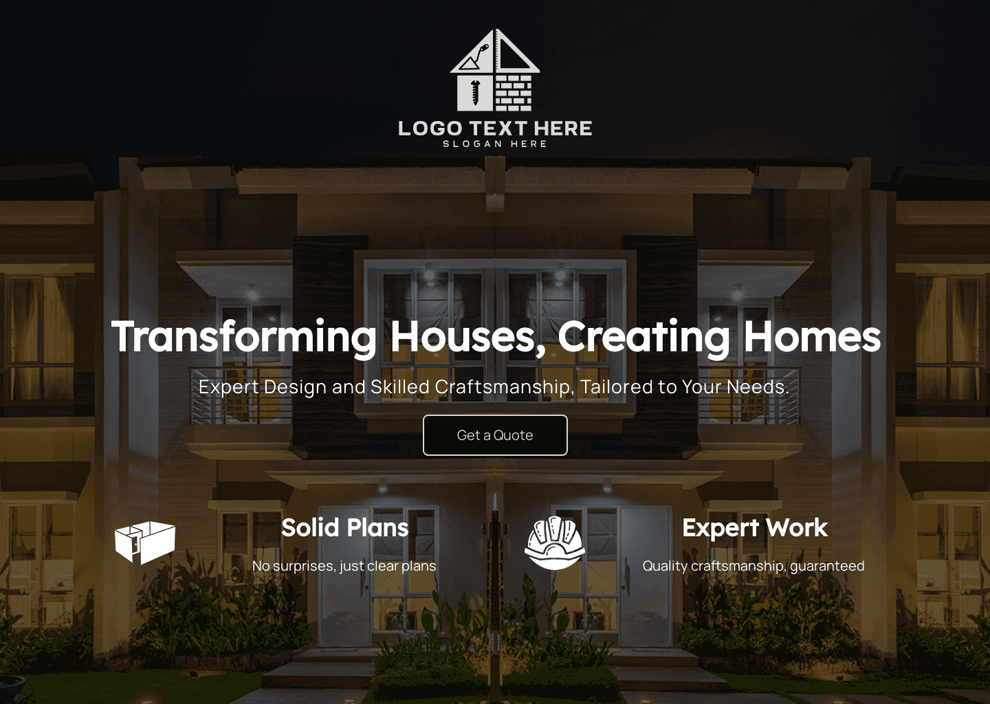 Construction Remodeling Service Website Preview