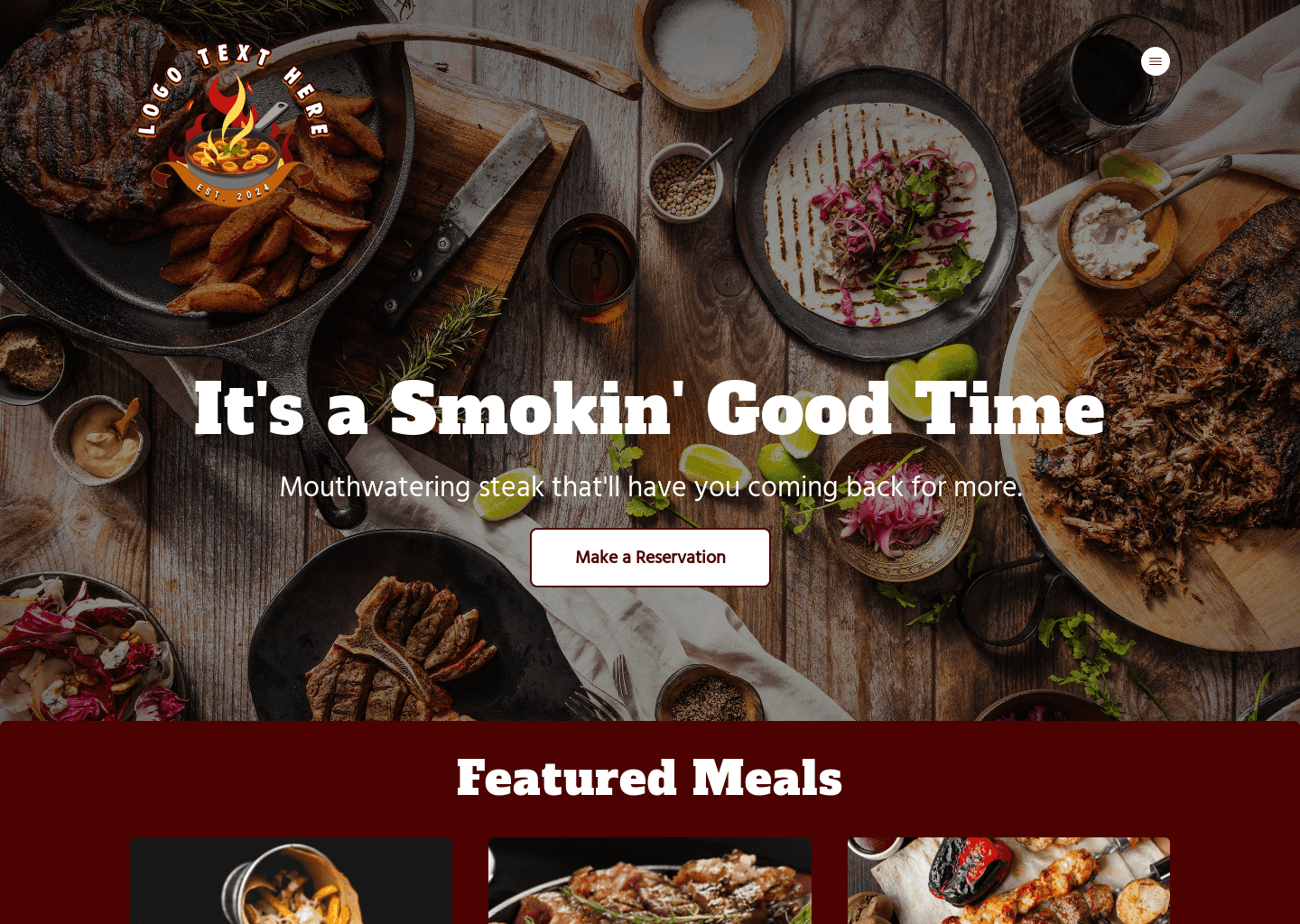 Grilled Steak House Website