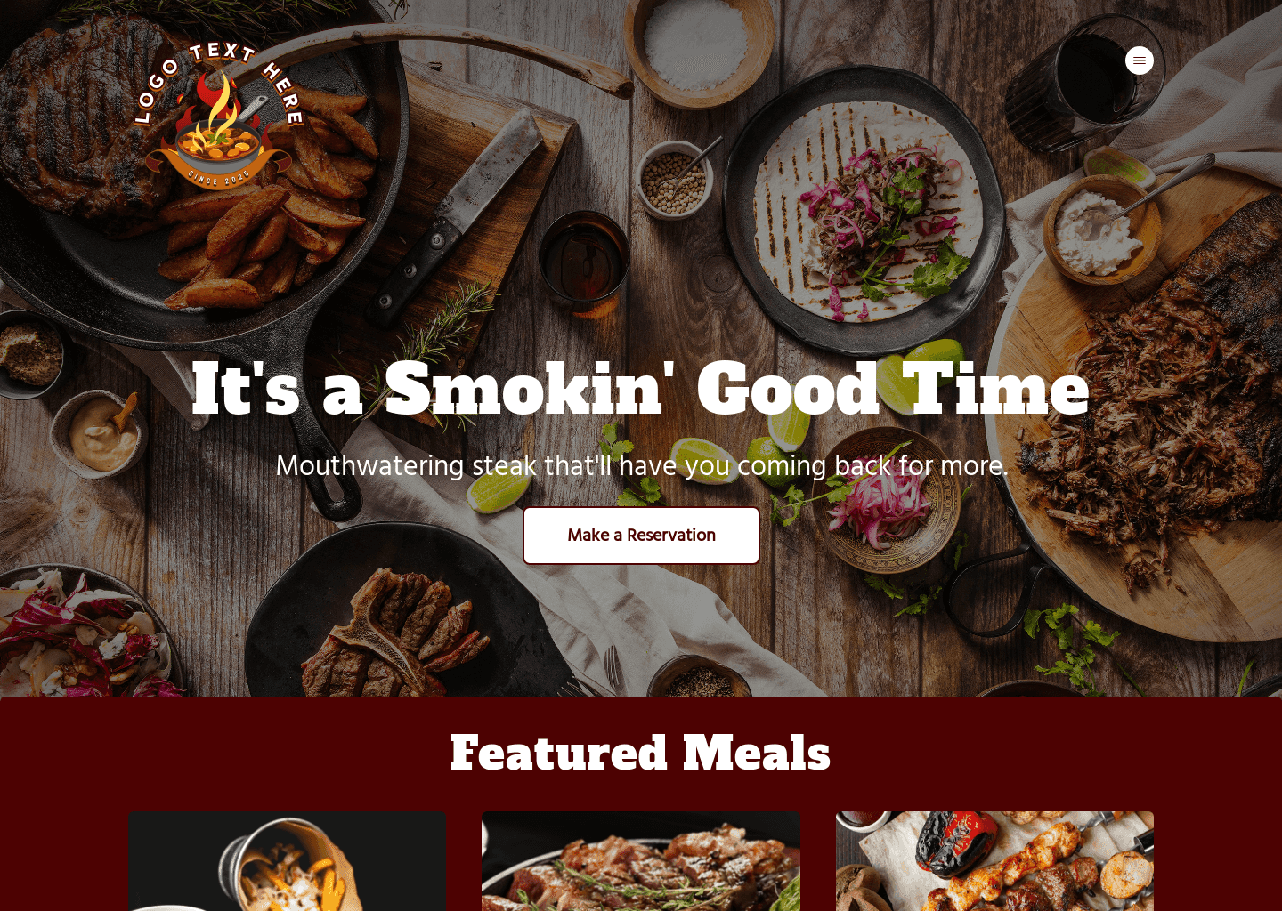 Grilled Steak House Website Preview