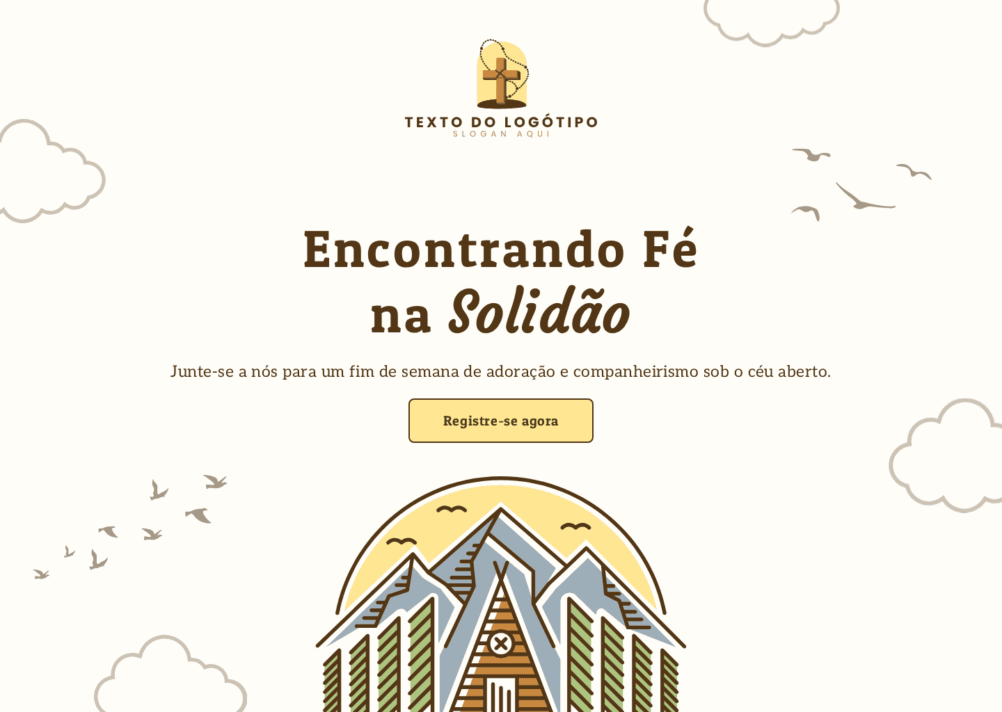 Acampamento de Retiro da Igreja Website Preview