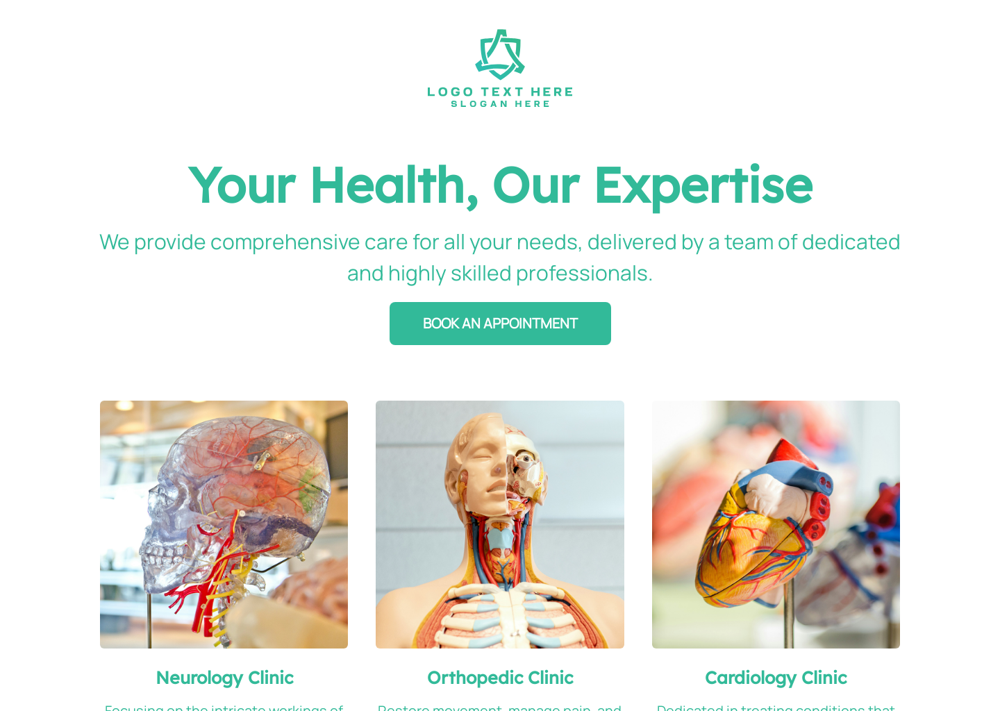 Healthcare Hospital Website Builder Image Preview