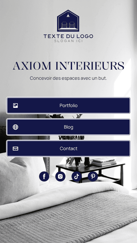 Entreprise de design d'intérieur Link in Bio Preview