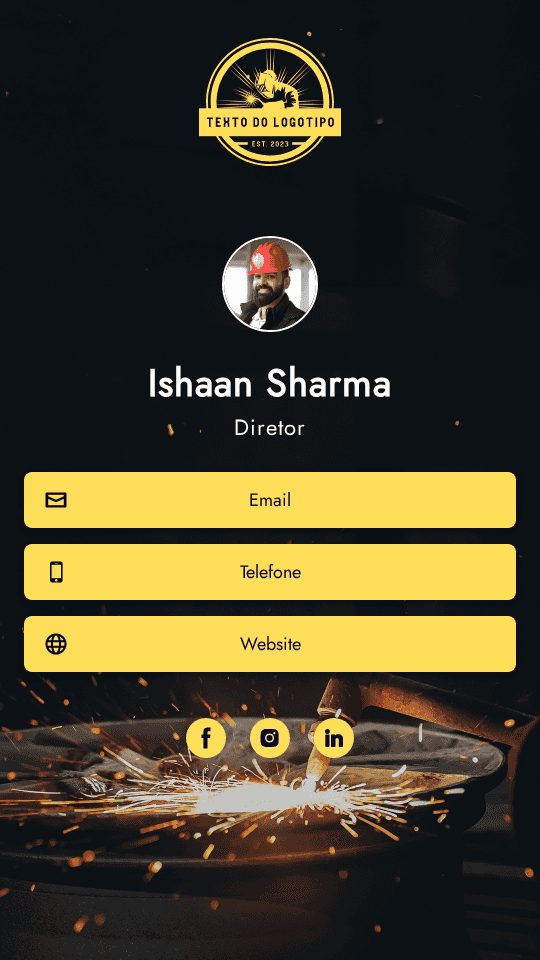 Soldador de Soldagem Digital Business Card