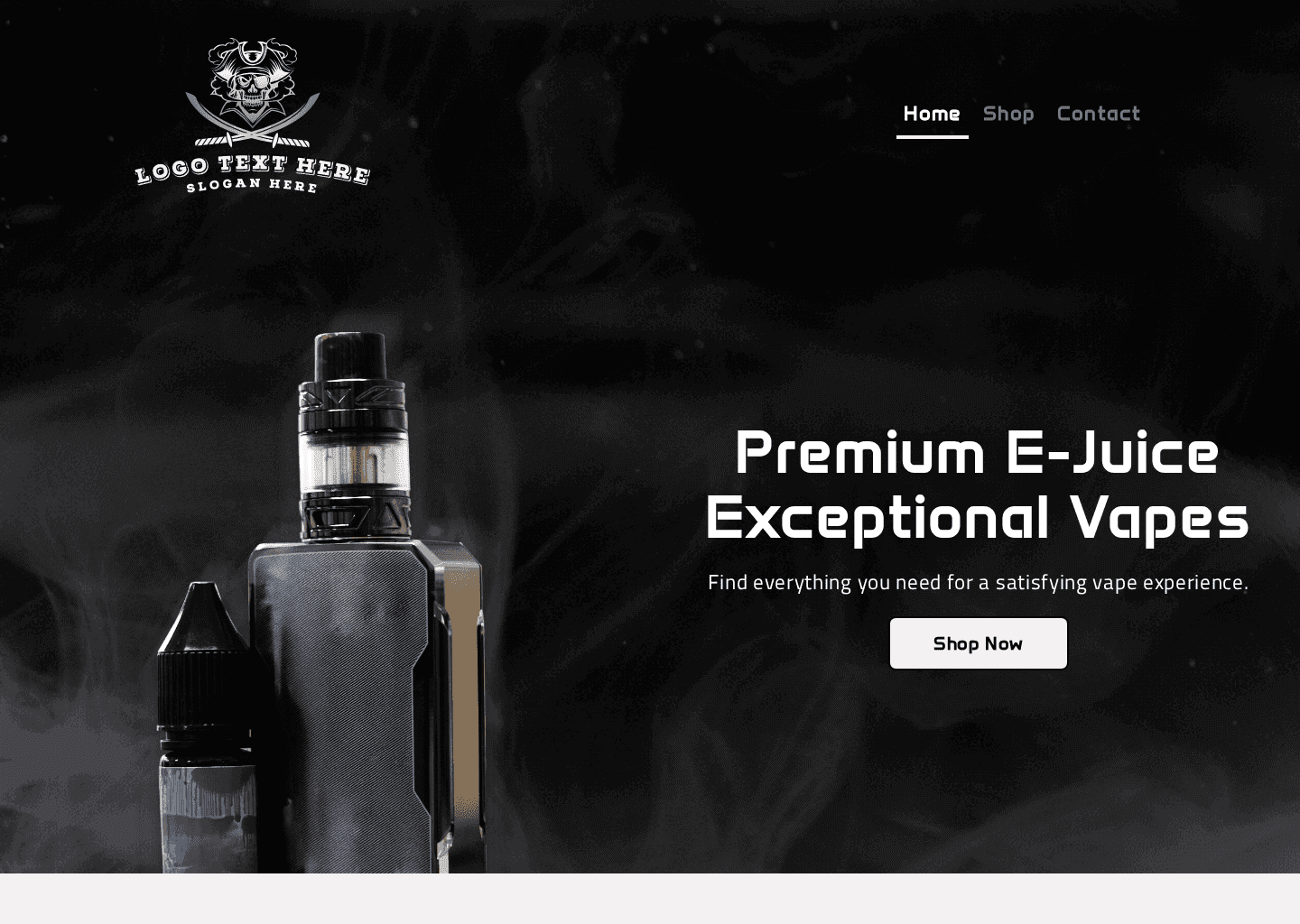 Electronic Vape Shop Website Preview